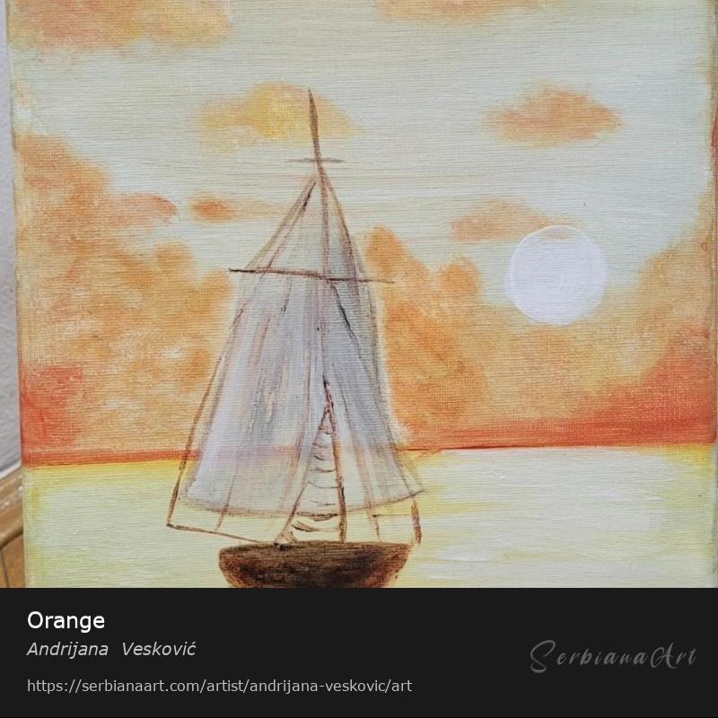 Orange, Oil/Canvas, Andrijana  Vesković
