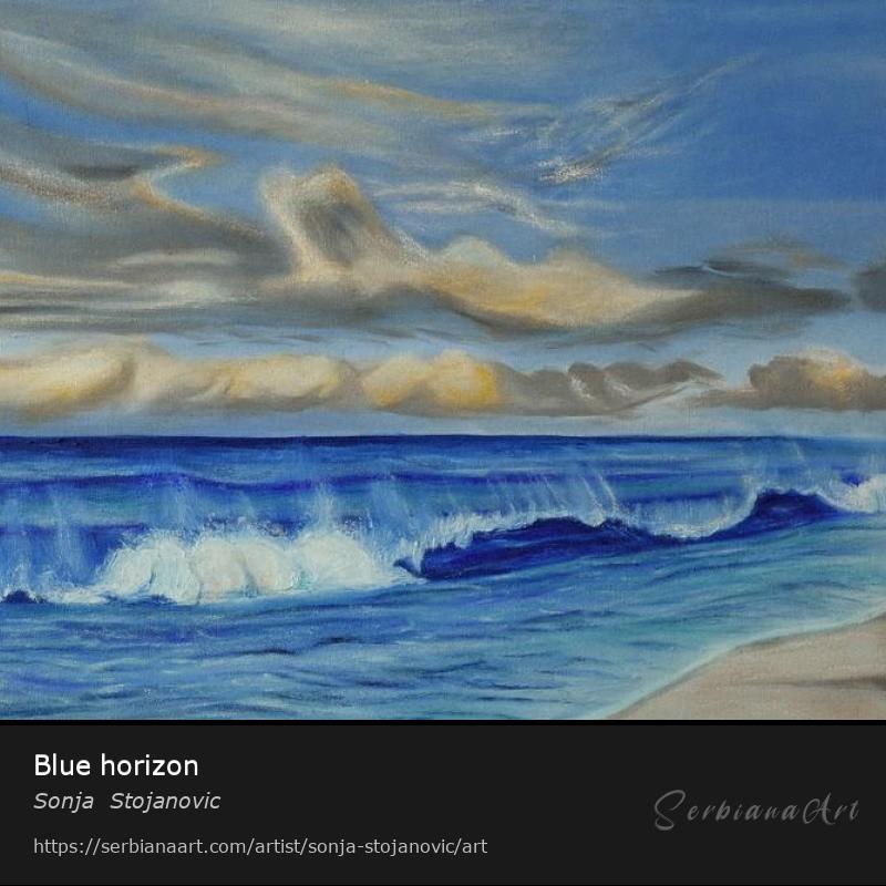 Blue horizon, Oil/Canvas, Sonja  Stojanovic