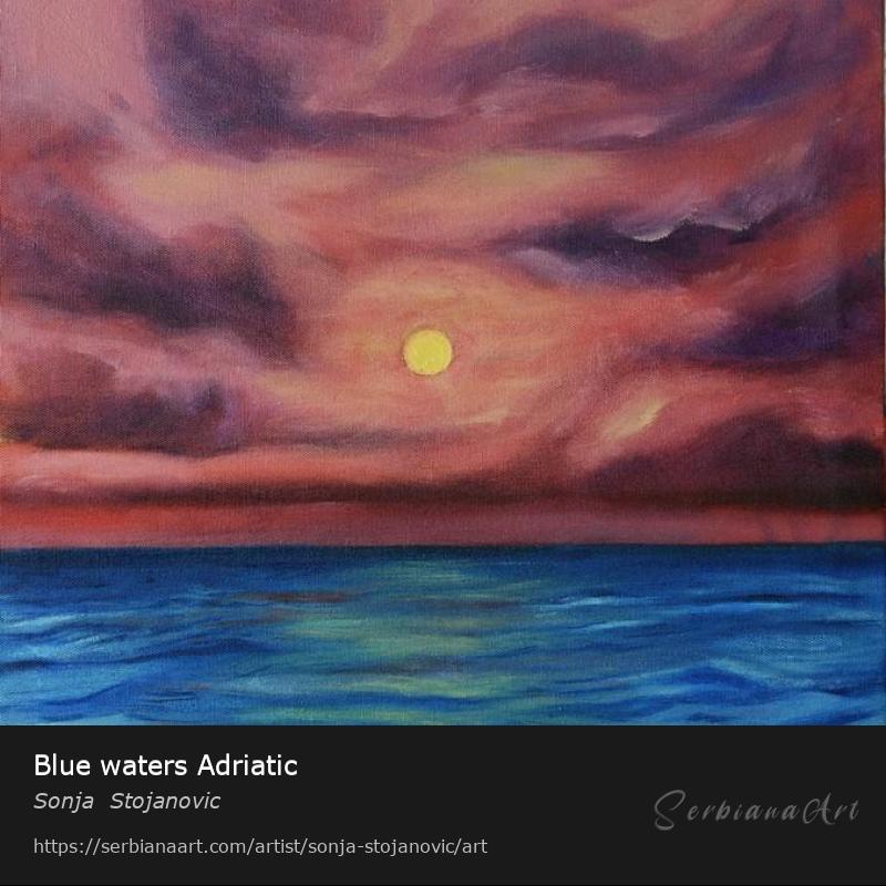 Blue waters Adriatic, Oil/Canvas, Sonja  Stojanovic