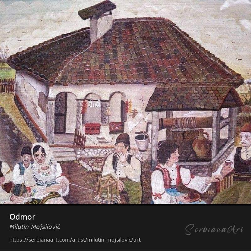 Odmor, Oil/Canvas, Milutin Mojsilović