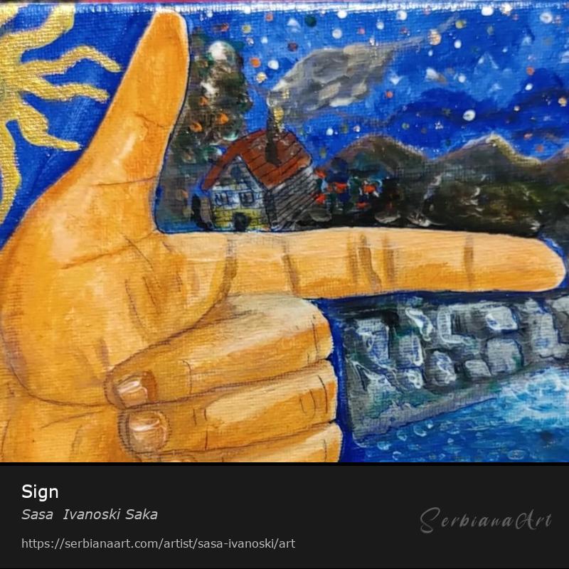 Sign, Acrylic/Canvas, Sasa  Ivanoski Saka