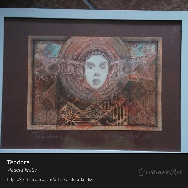 Teodora, Mixed Media/Paper, vladeta krstic