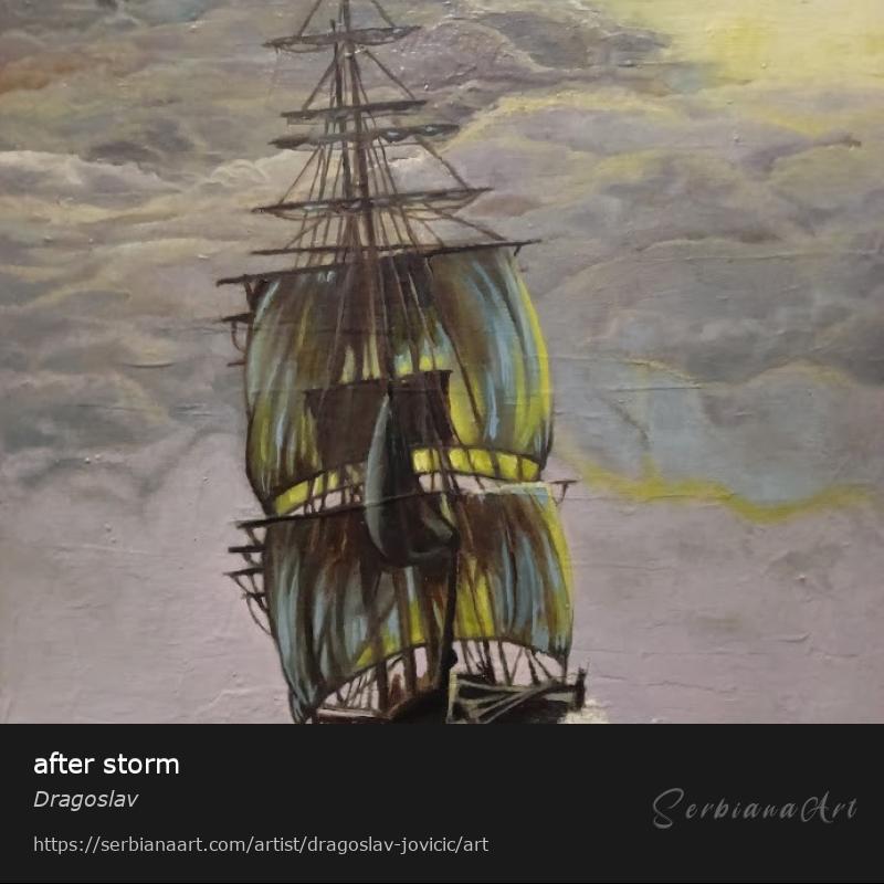 after storm, Oil/Canvas, Dragoslav