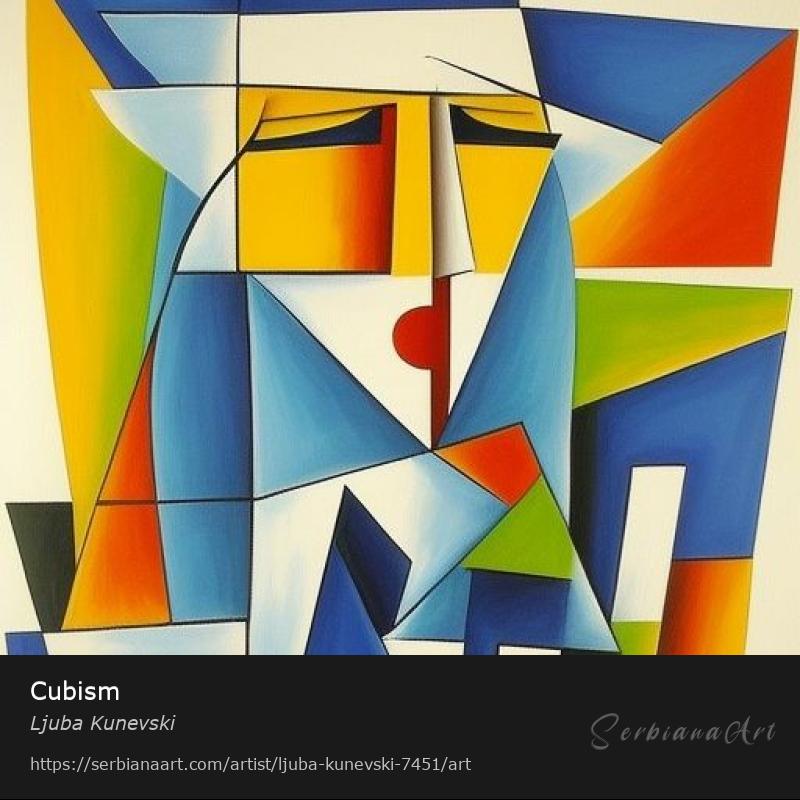 Cubism, Oil/Canvas, Ljuba Kunevski