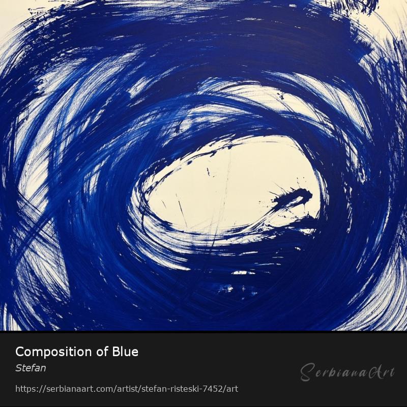 Composition of Blue, Acrylic/Canvas, Stefan