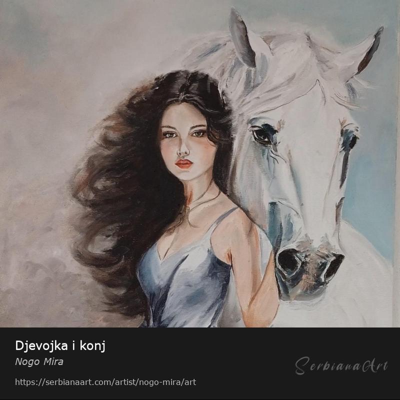 Djevojka i konj, Oil/Canvas, Nogo Mira