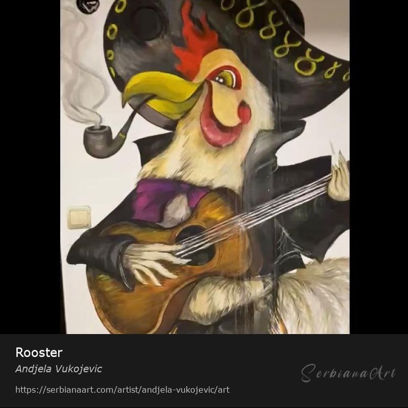 Rooster, Wall decor/Unspecified, Andjela Vukojevic