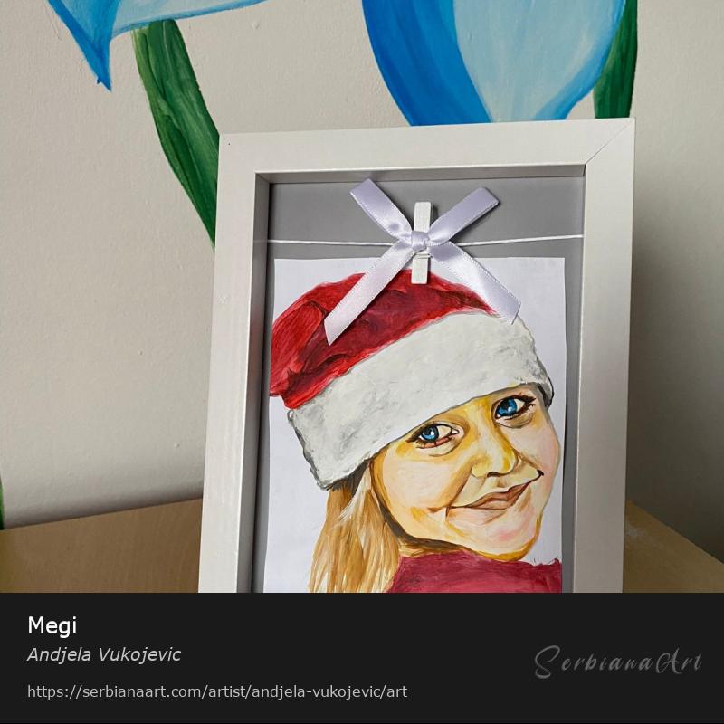 Megi, Acrylic/Paper, Andjela Vukojevic