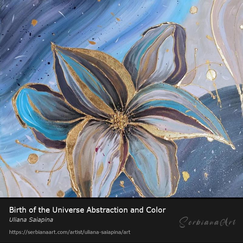 Birth of the Universe Abstraction and Color, Mixed Media/Canvas, Uliana Saiapina