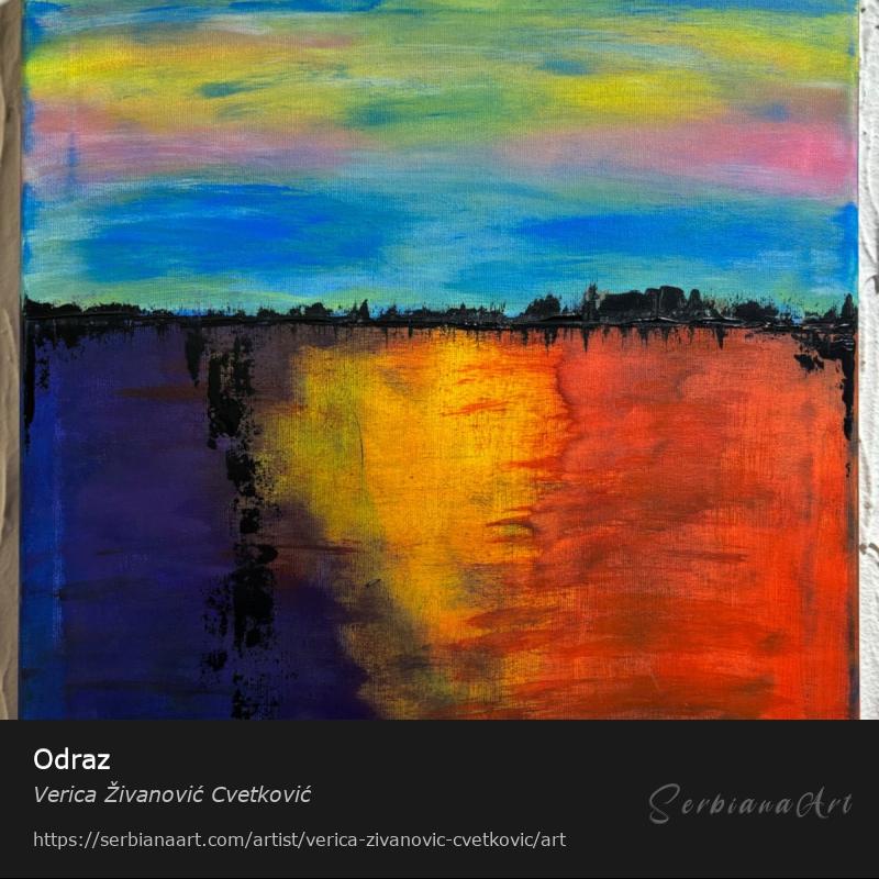 Odraz, Acrylic/Canvas, Verica Živanović Cvetković