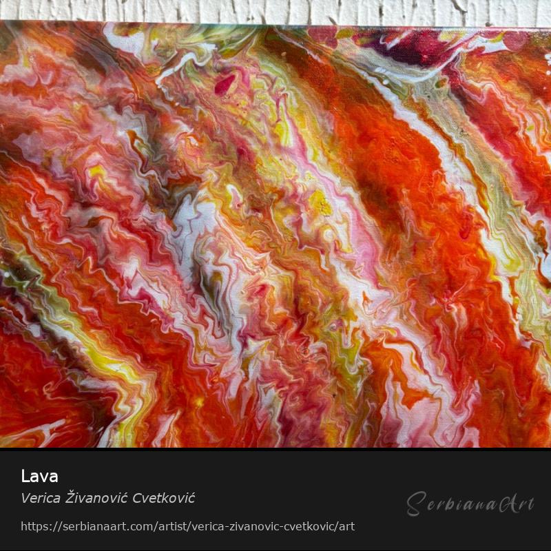 Lava, Acrylic/Canvas, Verica Živanović Cvetković