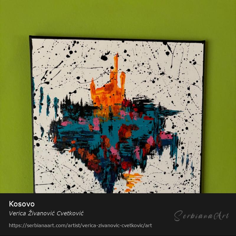 Kosovo, Acrylic/Canvas, Verica Živanović Cvetković