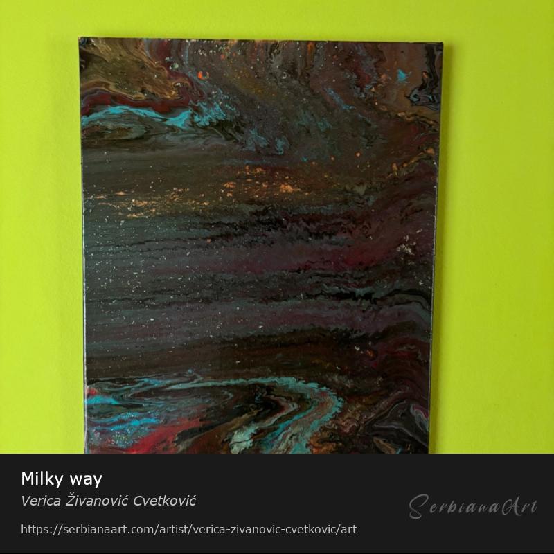 Milky way, Acrylic/Canvas, Verica Živanović Cvetković