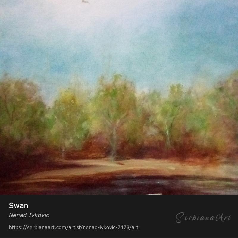 Swan, Oil/Canvas, Nenad Ivkovic