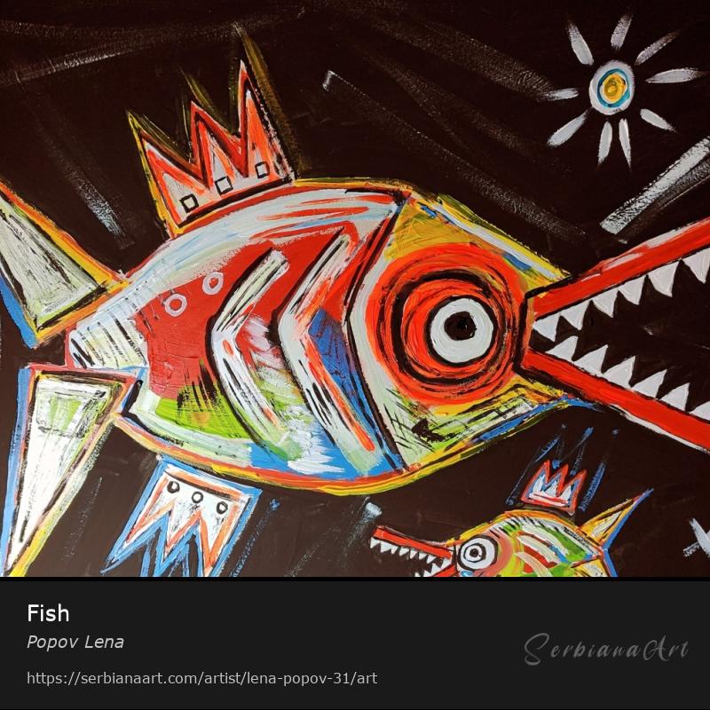 Fish, Acrylic/Hardboard, Popov Lena