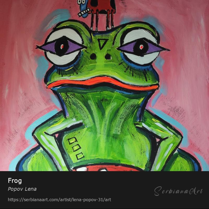 Frog, Acrylic/Hardboard, Popov Lena