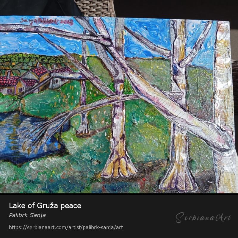 Lake of Gruža peace, Mixed Media/Canvas, Palibrk Sanja