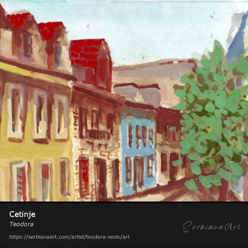 Cetinje, Watercolor/Paper, Teodora