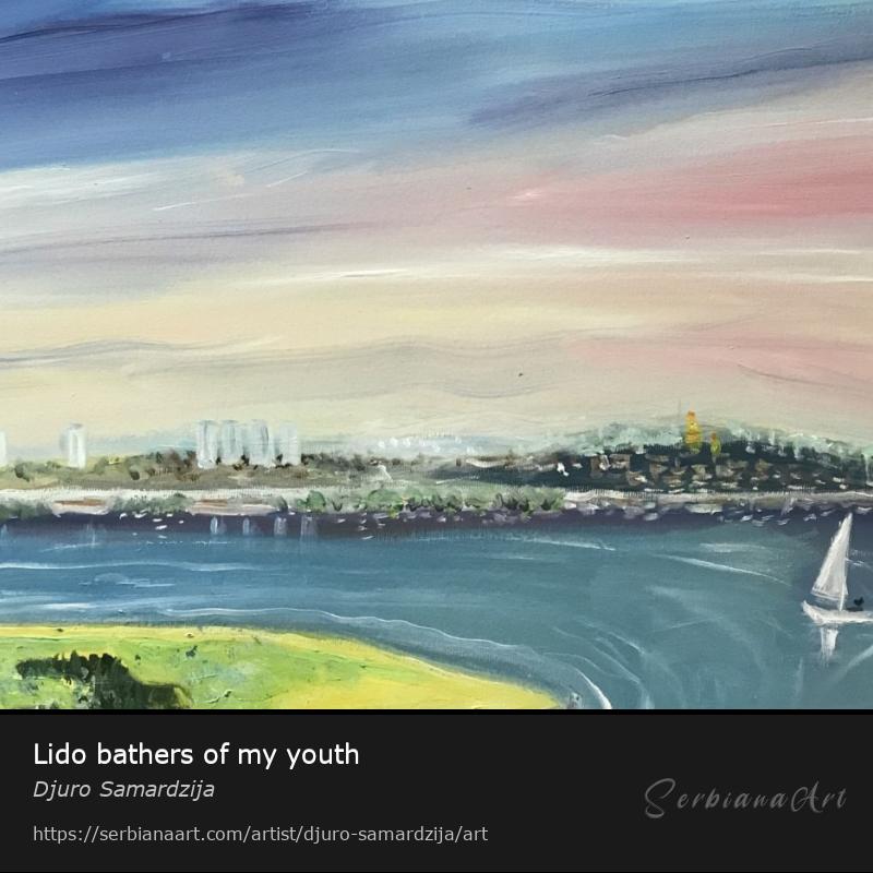 Lido bathers of my youth, Oil/Canvas, Djuro Samardzija