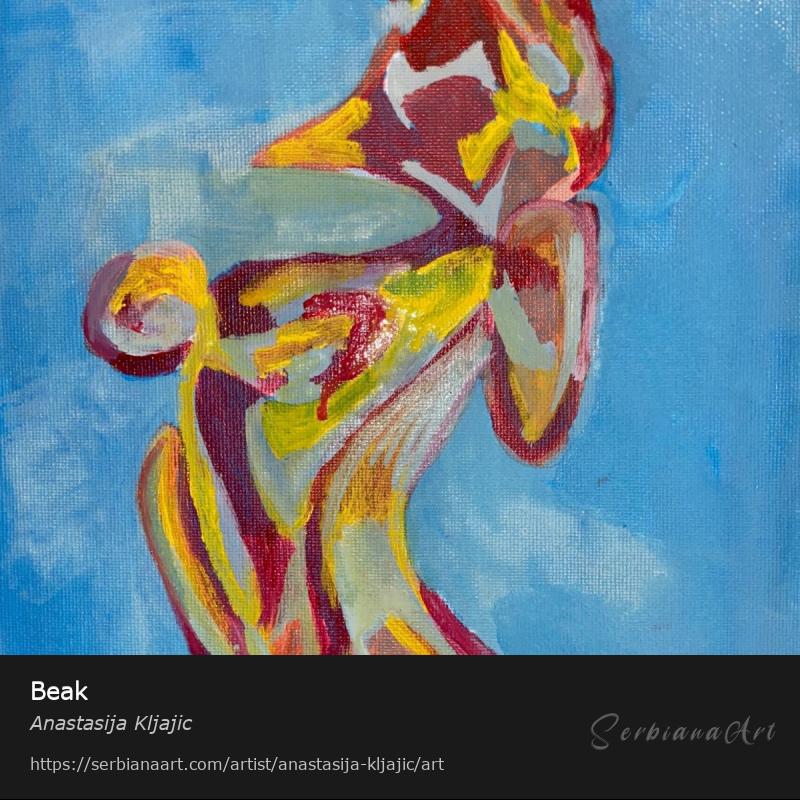 Beak, Acrylic/Canvas, Anastasija Kljajic