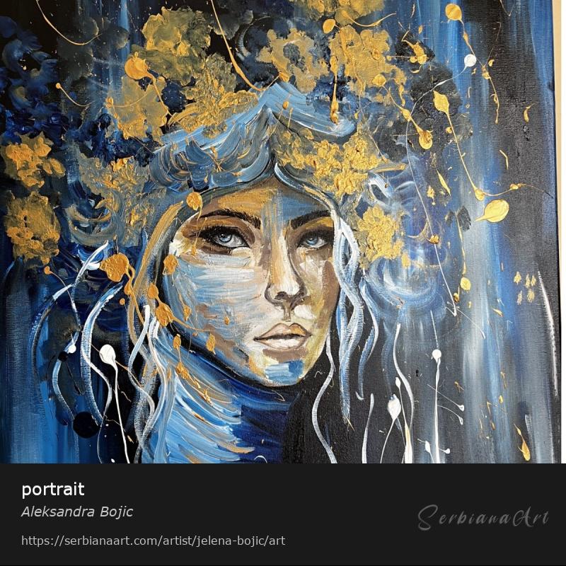 portrait, Acrylic/Canvas, Aleksandra Bojic