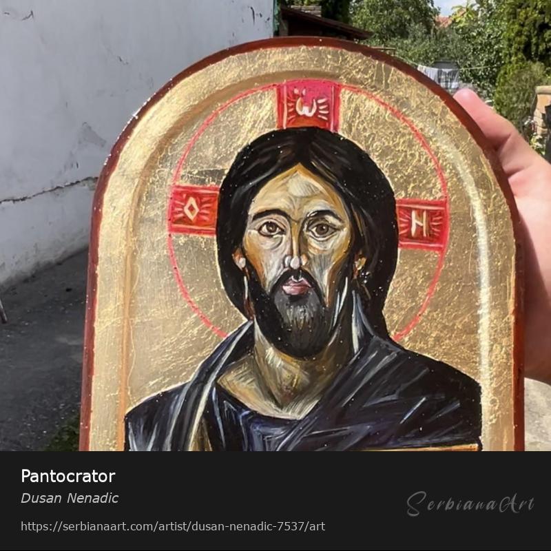 Pantocrator, Acrylic/Wood, Dusan Nenadic