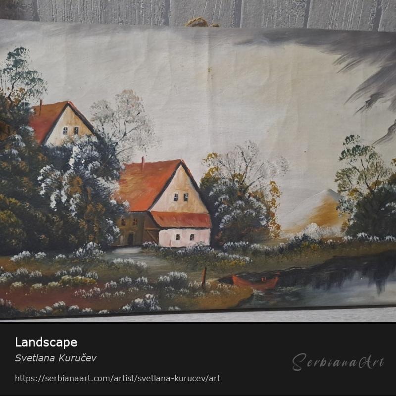 Landscape, Acrylic/Canvas, Svetlana Kuručev