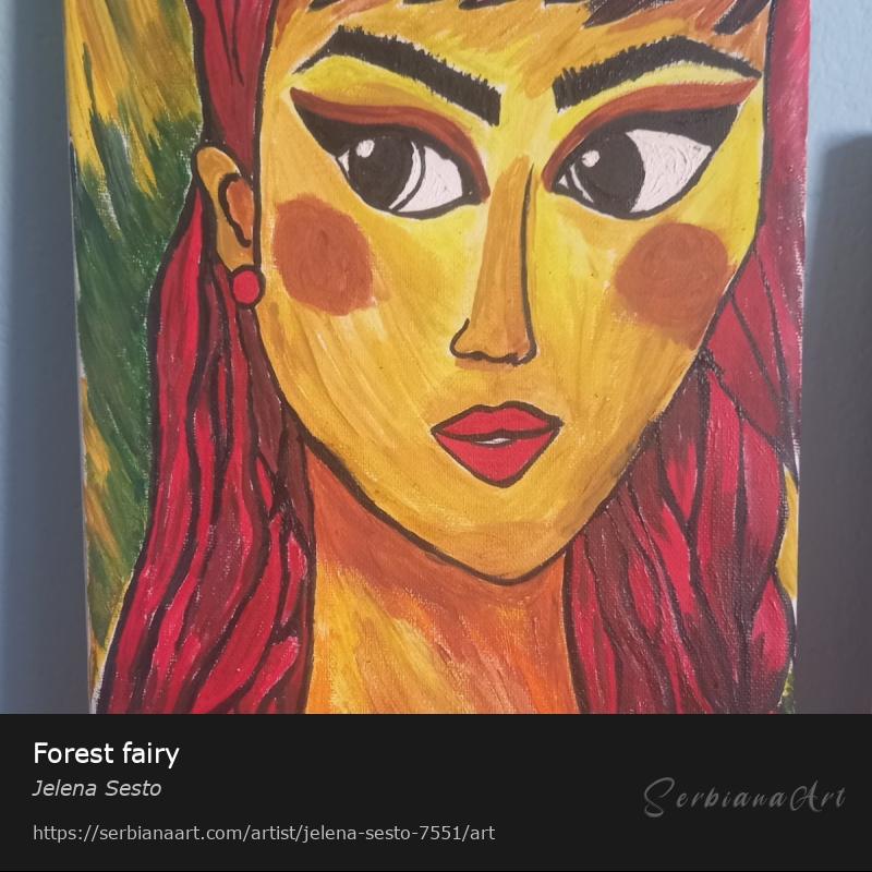 Forest fairy, Acrylic/Canvas, Jelena Sesto