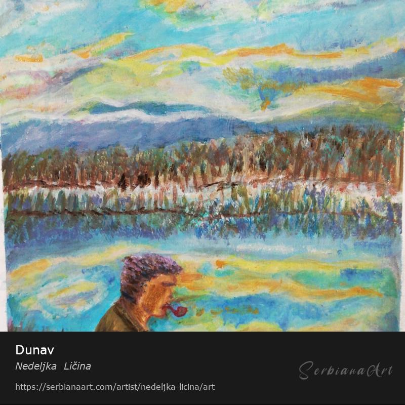 Dunav, Acrylic/Canvas, Nedeljka  Ličina 