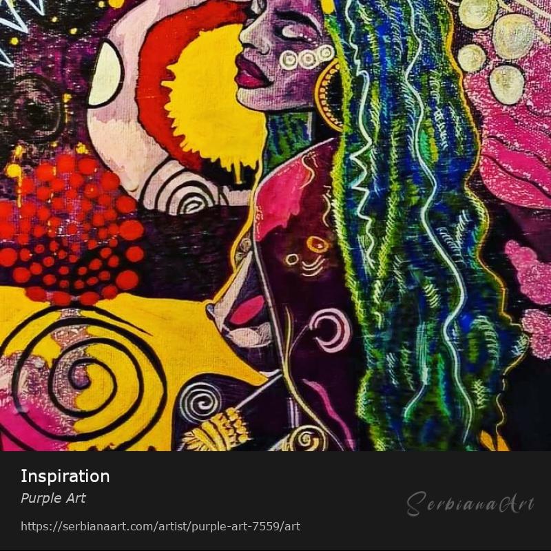 Inspiration, Acrylic/Canvas, Purple Art