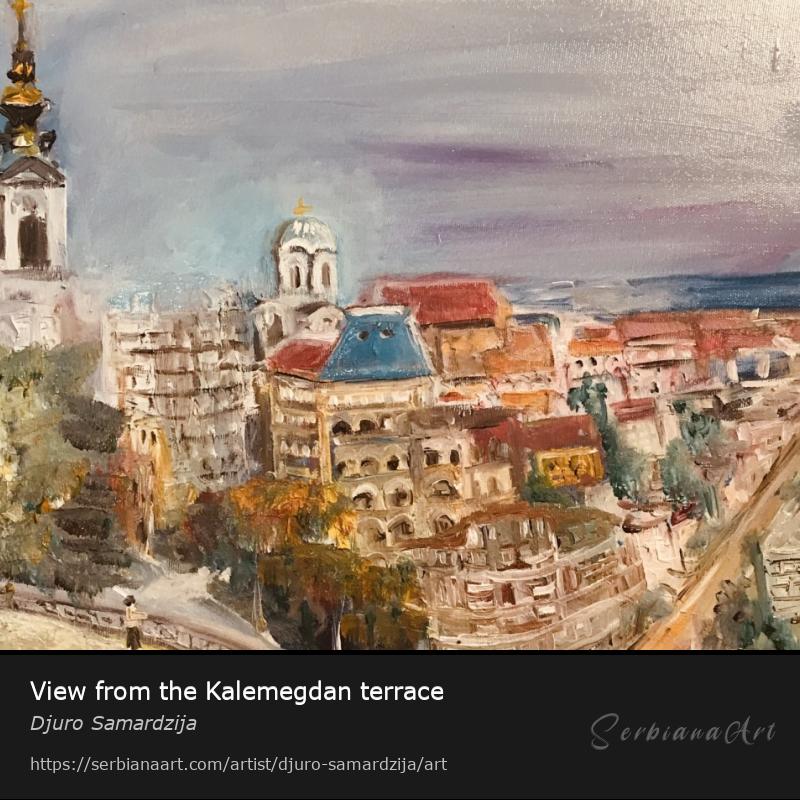 View from the Kalemegdan terrace, Oil/Canvas, Djuro Samardzija
