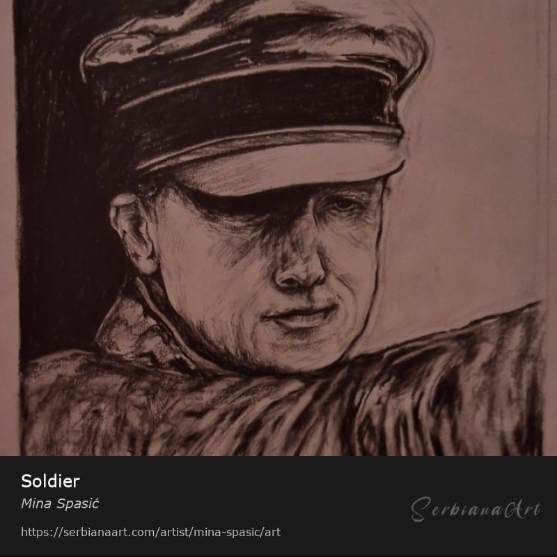 Soldier, Pencil/Paper, Mina Spasić