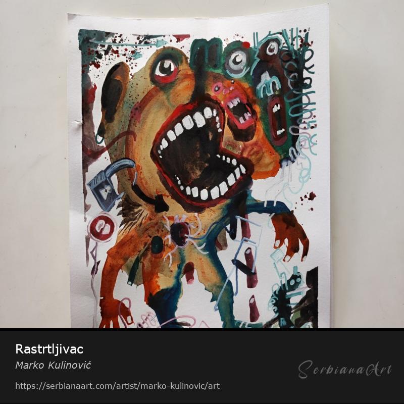 Rastrtljivac, Mixed Media/Paper, Marko Kulinović