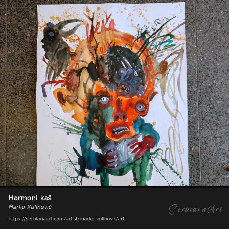 Harmoni kaš, Mixed Media/Paper, Marko Kulinović