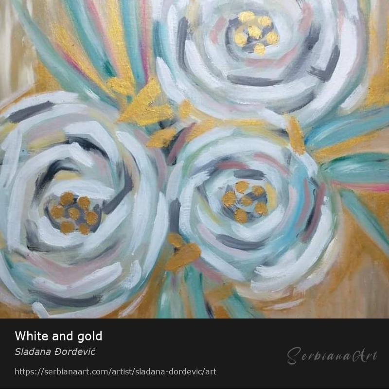 White and gold, Oil/Canvas, Slađana Đorđević