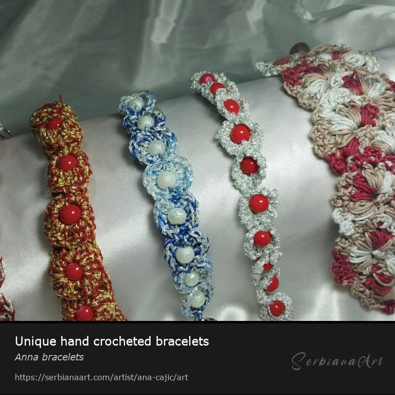 Unique hand crocheted bracelets, Jewelry/Unspecified, Anna bracelets