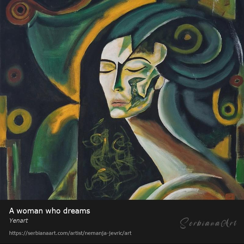 A woman who dreams, Acrylic/Canvas, Yenart