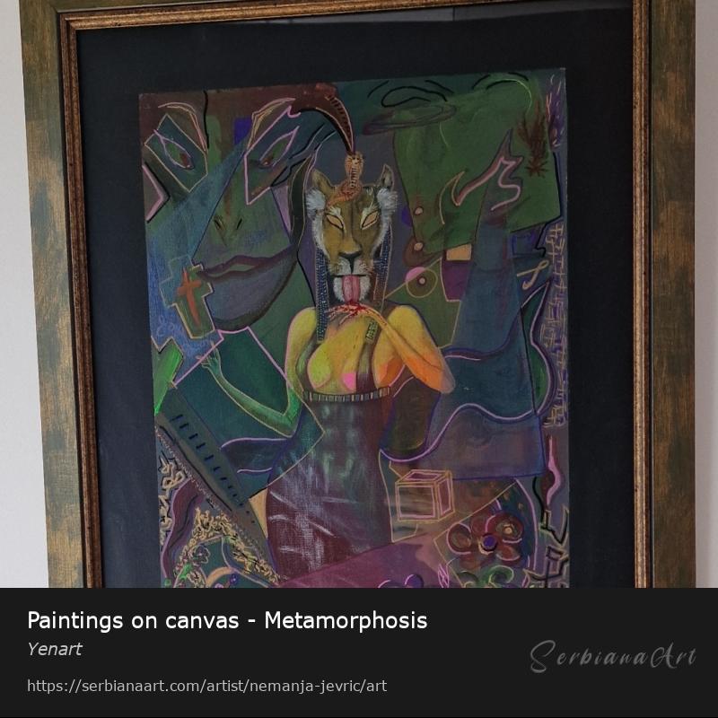 Paintings on canvas - Metamorphosis, Acrylic/Canvas, Yenart