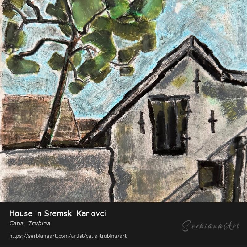 House in Sremski Karlovci, Pastel/Paper, Catia  Trubina