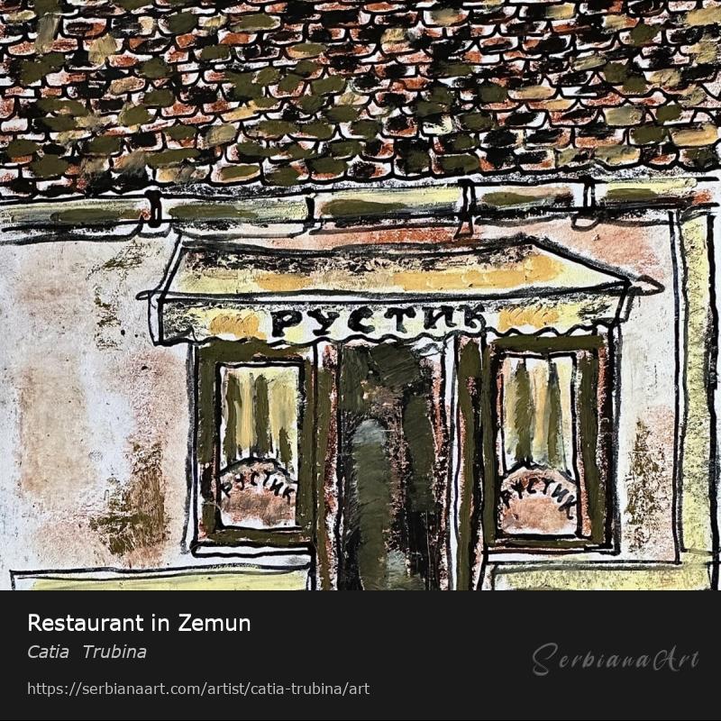 Restaurant in Zemun, Pastel/Paper, Catia  Trubina