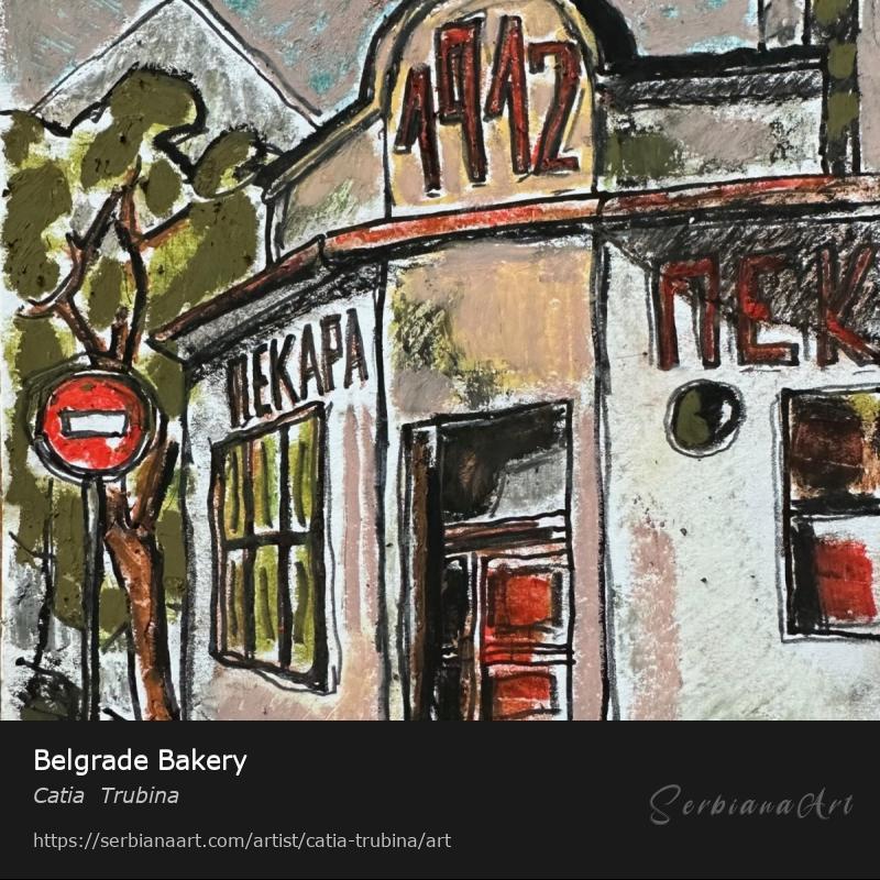 Belgrade Bakery, Pastel/Paper, Catia  Trubina