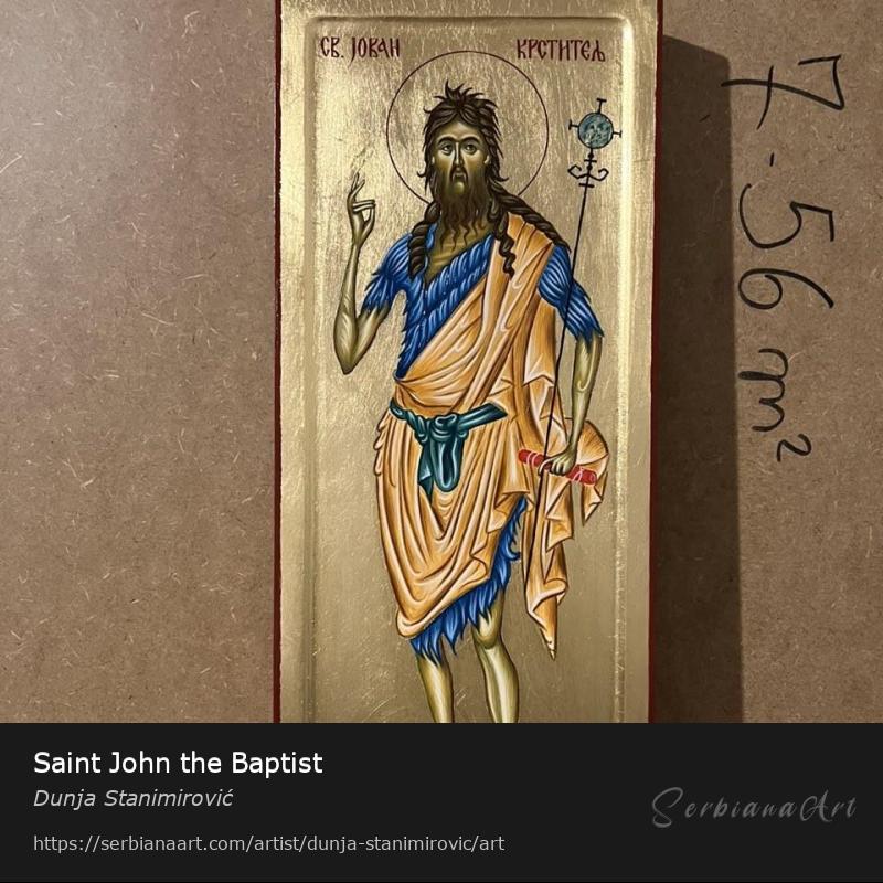 Saint John the Baptist, Egg tempera/Wood, Dunja Stanimirović