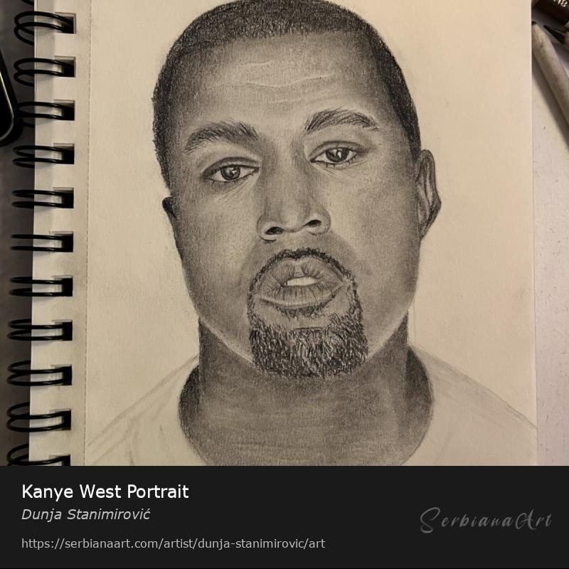 Kanye West Portrait, Graphics/Paper, Dunja Stanimirović