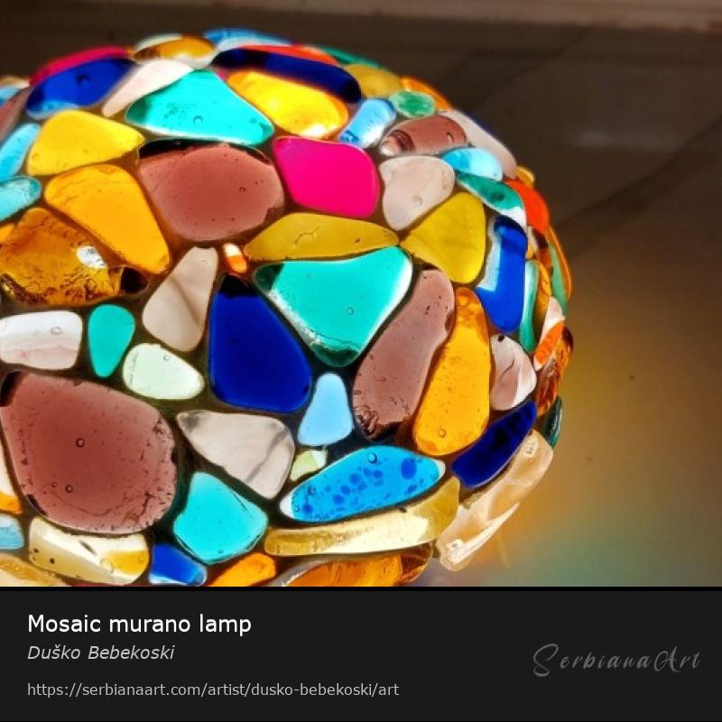 Mosaic murano lamp, Decorative Glass/Glass, Duško Bebekoski