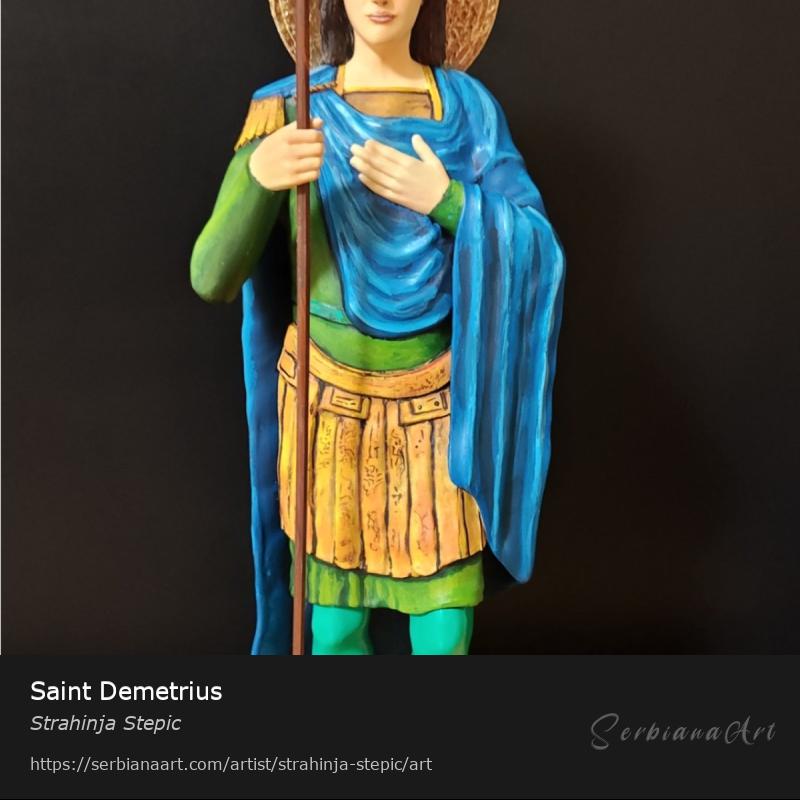 Saint Demetrius, Sculpture/Mixed, Strahinja Stepic