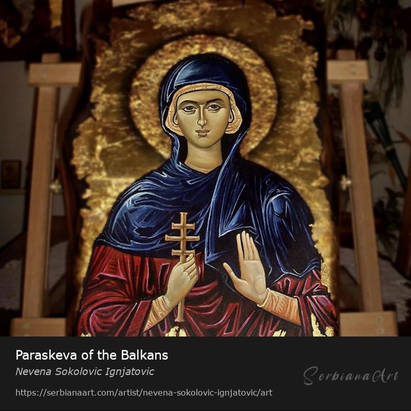 Paraskeva of the Balkans, Oil/Wood, Nevena Sokolovic Ignjatovic