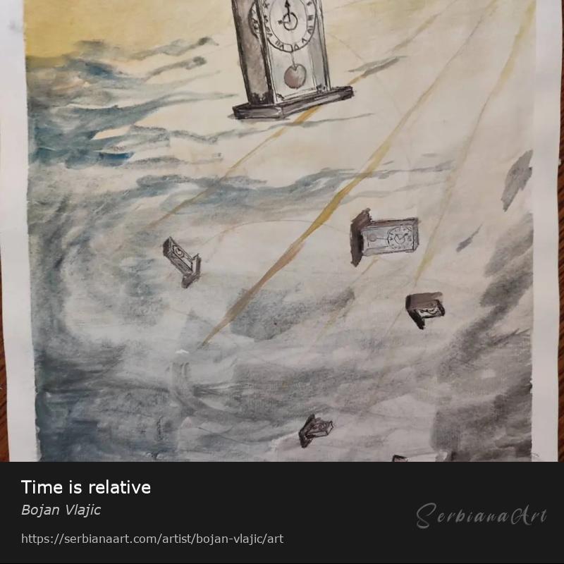 Time is relative, Acrylic/Paper, Bojan Vlajic