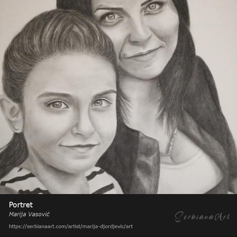 Portret, Pencil/Paper, Marija Vasović