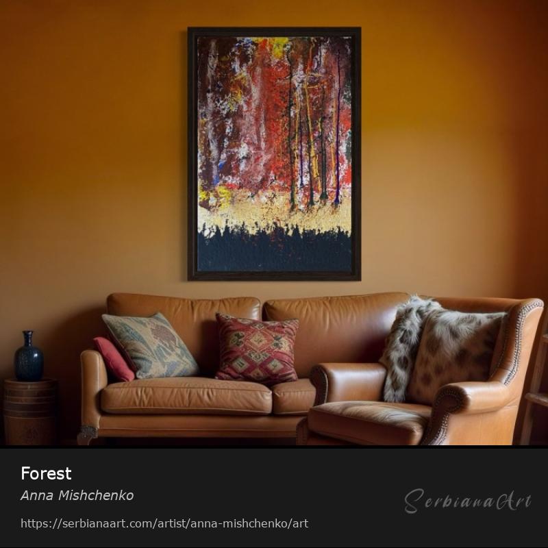 Forest, Acrylic/Mixed, Anna Mishchenko