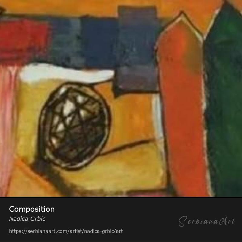 Composition, Mixed Media/Canvas, Nadica Grbic